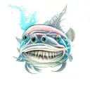 angler fish  tattoo design idea