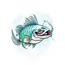 angler fish  tattoo design idea