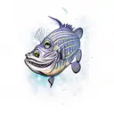 angler fish  tattoo design idea