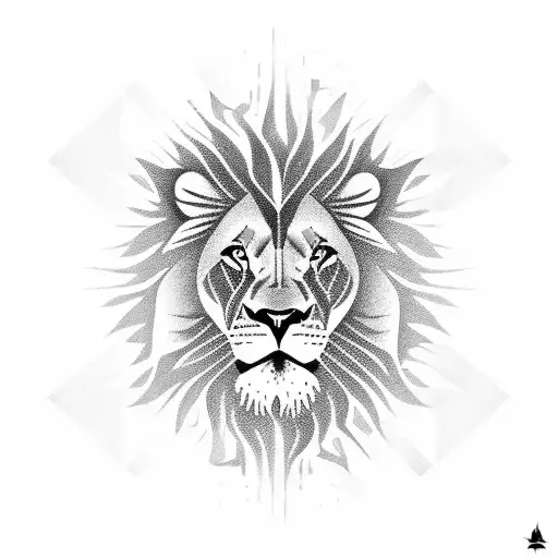 Lion freedom with programming and aviation tattoo design idea