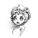 betty boop tattoo design idea