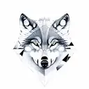 nordic wolf  tattoo design idea
