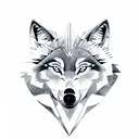 nordic wolf  tattoo design idea