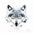 nordic wolf  tattoo design idea