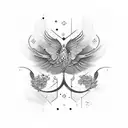 Words serenity, wisdom and courage  tattoo design idea