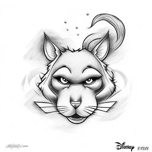 Design a tattoo inspired by your favorite Disney or Pixar movie, using the black-grey style. tattoo design idea