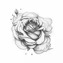 Rose and peony tattoo design idea