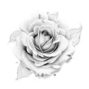 Rose and peony tattoo design idea