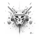 surveilance camera graffiti tattoo design idea