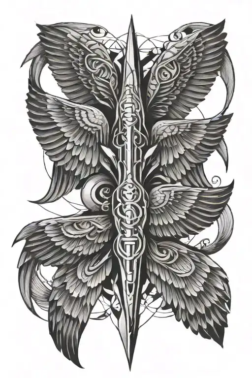 hermes wings tattoo design idea