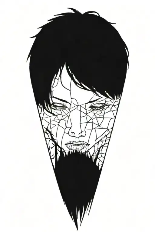 Depression depicted tattoo design idea