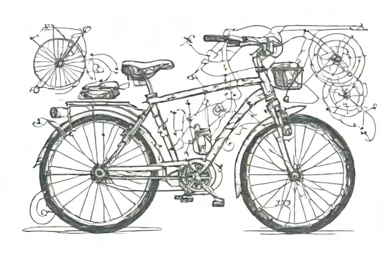 bicycle tattoo design idea