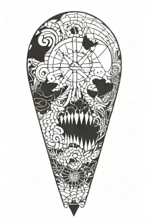 Depression depicted tattoo design idea