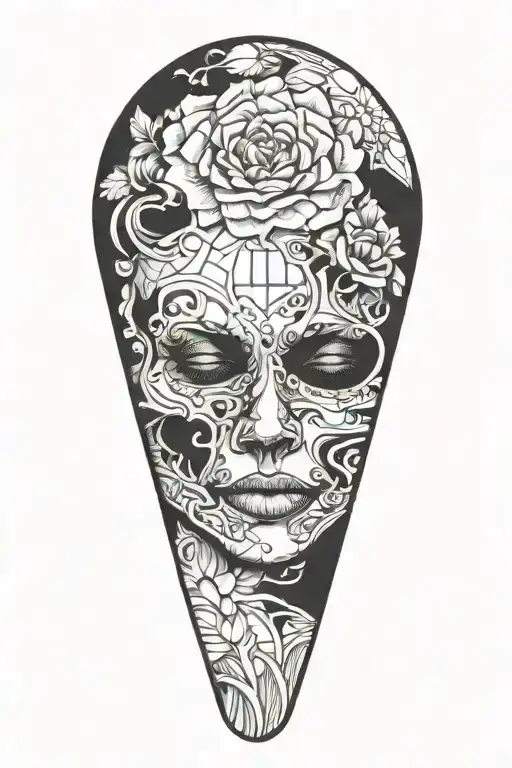 Depression depicted tattoo design idea