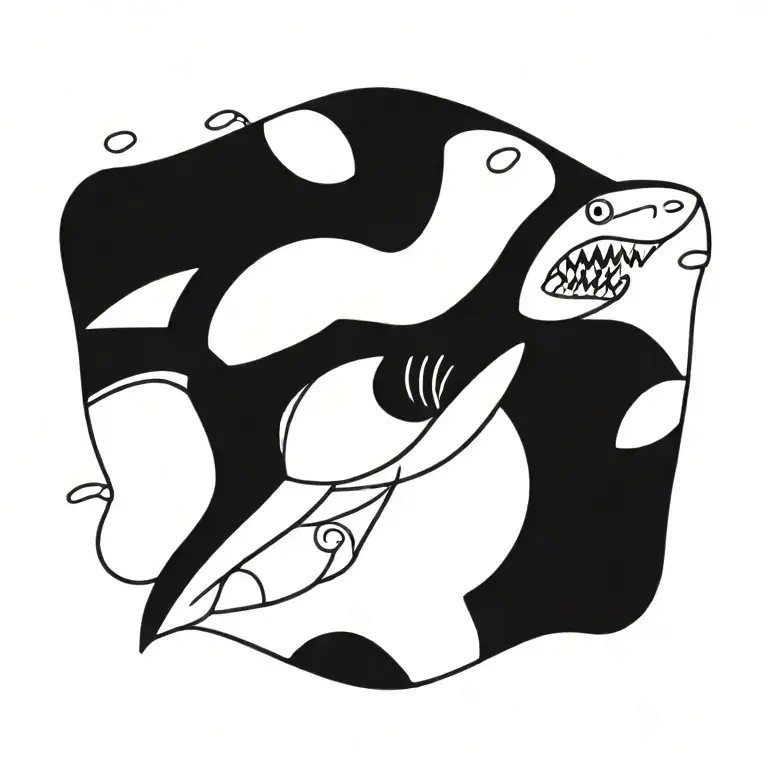 Shark tattoo design idea