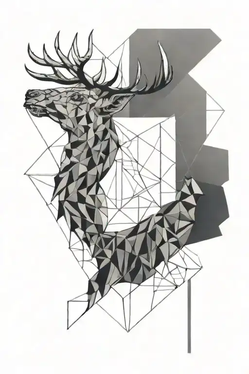 hirsch tattoo design idea
