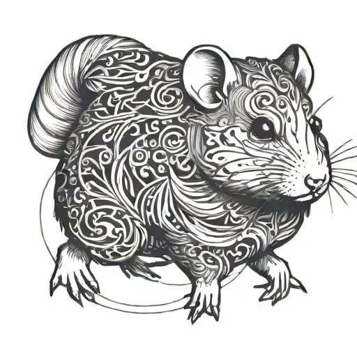 hamster tattoo design idea
