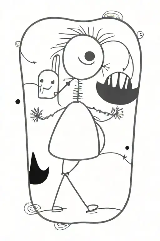 Whimsy Goth tattoo design idea