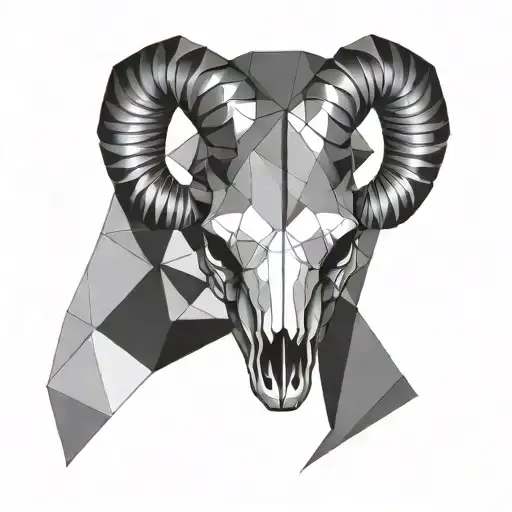 Ram's skull tattoo design idea