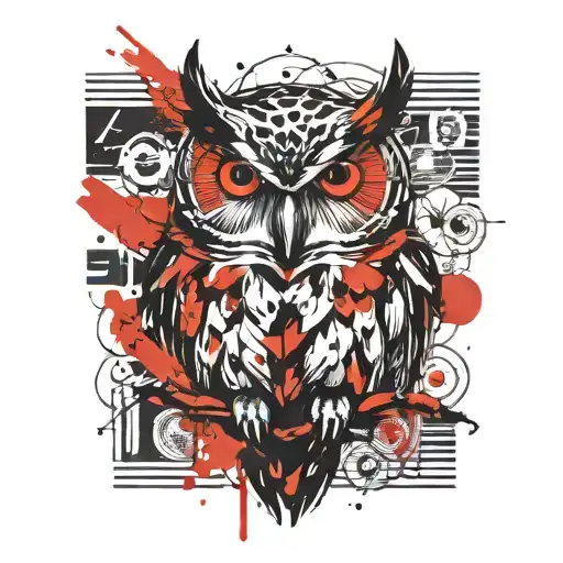 Owl tattoo design idea