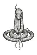 Snake with spider head tattoo design idea