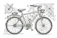 bicycle tattoo design idea