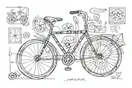 bicycle tattoo design idea