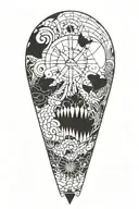 Depression depicted tattoo design idea