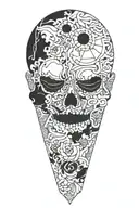 Depression depicted tattoo design idea