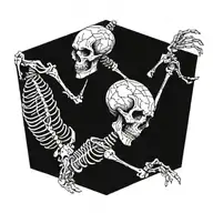 Skeleton tattoo design idea