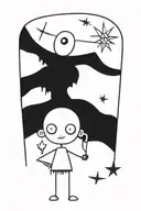 Whimsy Goth tattoo design idea