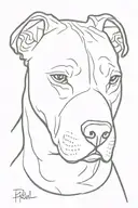 Pitbull face tattoo design idea