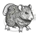 hamster tattoo design idea
