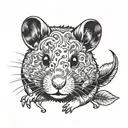 hamster tattoo design idea