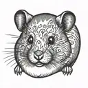 hamster tattoo design idea