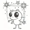 An intricate design with whimsical gothic motifs like stars and toads tattoo design idea