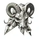 Ram's skull tattoo design idea