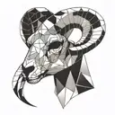 Ram's skull tattoo design idea