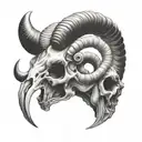 Ram's skull tattoo design idea