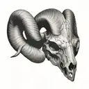 Ram's skull tattoo design idea