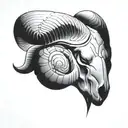 Ram's skull tattoo design idea