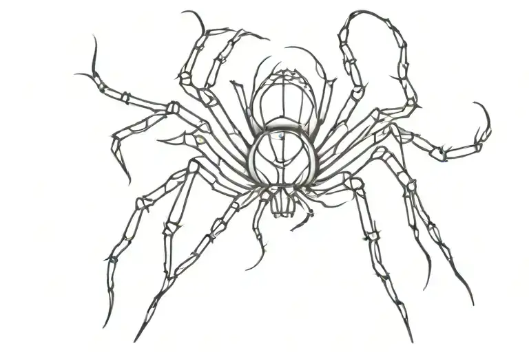 black widow spider tattoo design idea