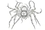 black widow spider tattoo design idea