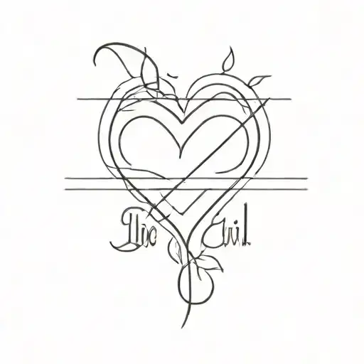 Create a minimalist tattoo from the phrase: The line that separates good from evil runs through the heart of every human tattoo design idea