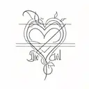 Create a minimalist tattoo from the phrase: The line that separates good from evil runs through the heart of every human tattoo design idea