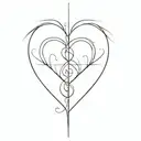 Create a minimalist tattoo from the phrase: The line that separates good from evil runs through the heart of every human tattoo design idea