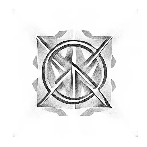 Eternity and symbol of number pi and wisdom tattoo design idea