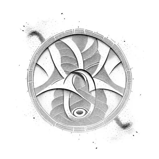 waves love and hate tattoo design idea