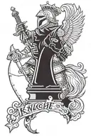 knight chess piece tattoo design idea