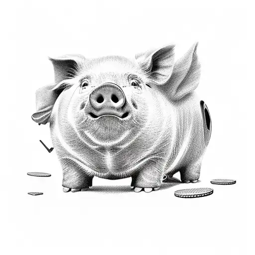 sweet piggies tattoo design idea